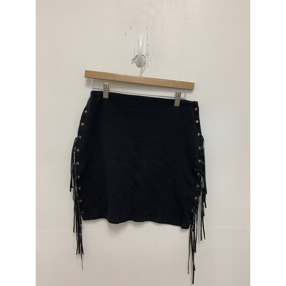 Moussy Blank Mini Fringe Body Con Skirt Size One Size - Picture 1 of 5